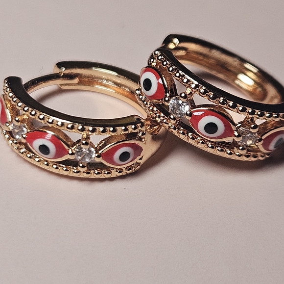 Celestial Protection Hoops - Cherry Charm - Picture 1 of 5